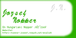 jozsef nopper business card